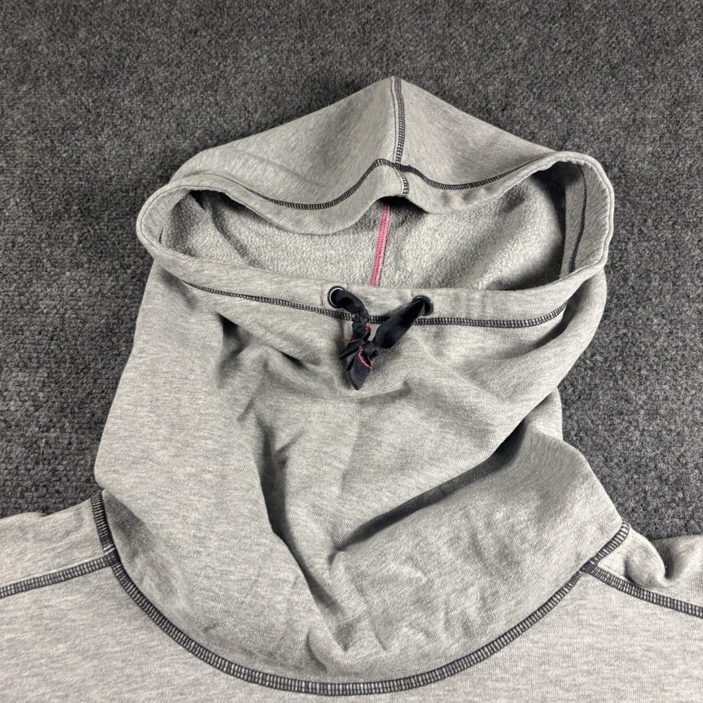 Athleta‎ Hoodie Women's Small Gray scuba Sweatshirt Pullover thumbholes pockets - Picture 3 of 9